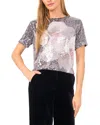 Ted Baker Floral Sequin Top In Black