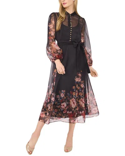 Ted Baker Organza Maxi Dress In Black