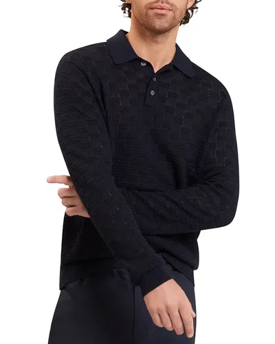 Ted Baker Osaka Interlock Stitch Polo Shirt In Black