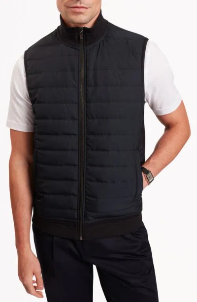 Ted Baker Pafavor Quilt Front Piqué Vest In Blue