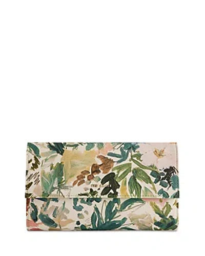 Ted Baker Painted Meadow Travel Wallet In Cream