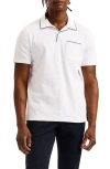 TED BAKER PAISEL PIPED COTTON POLO
