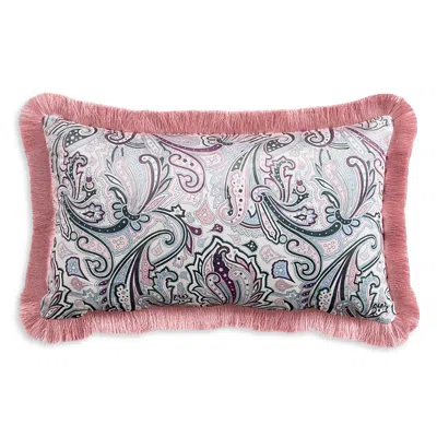 Ted Baker Paisley Fringe Decorative Pillow, 12 X 20 In Blue