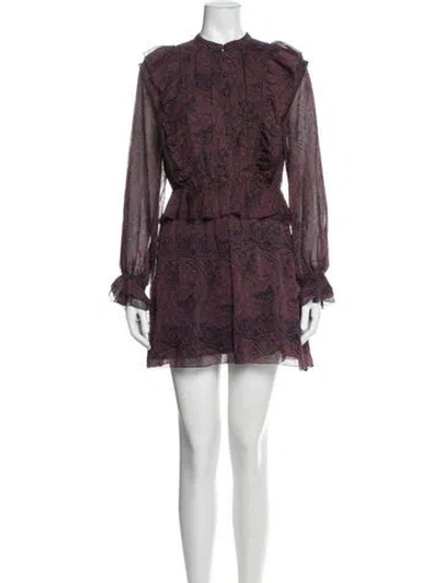 Pre-owned Ted Baker Paisley Print Jumpsuit In Purple