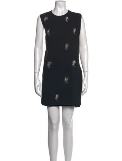 Pre-owned Ted Baker Paisley Print Mini Dress In Black