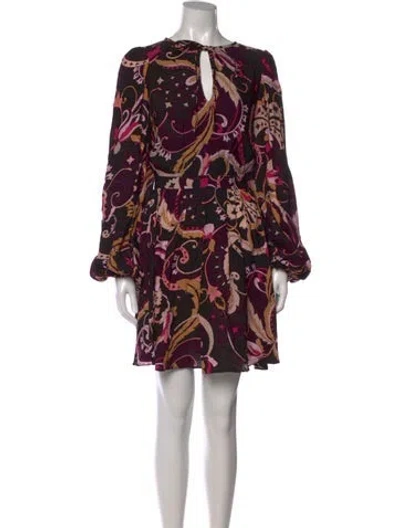 Pre-owned Ted Baker Paisley Print Mini Dress In Multi