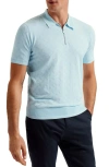 Ted Baker Palton Textured Polo In Blue