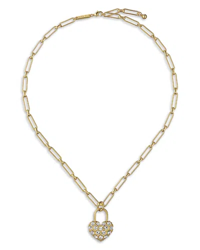 Ted Baker Paris Statement Pavé Crystal Padlock Pendant Necklace In Gold