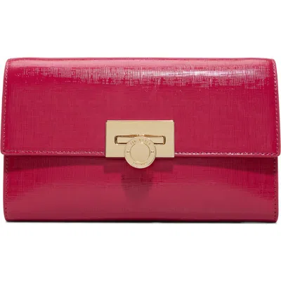 Ted Baker Parisa Faux Leather Crossbody In Love Potion Synthetic Textured