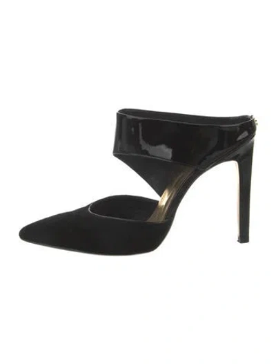 Pre-owned Ted Baker Patent Leather Mules In Black