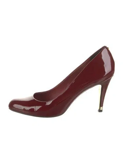 Pre-owned Ted Baker Patent Leather Pumps In Burgundy