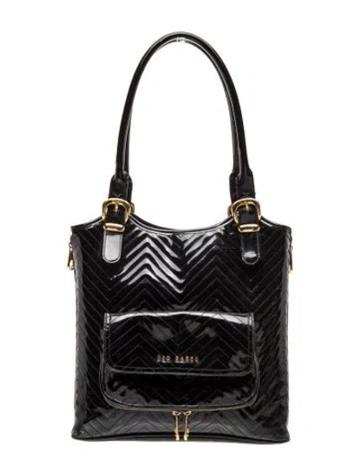 Pre-owned Ted Baker Patent Leather Shoulder Bag In Black