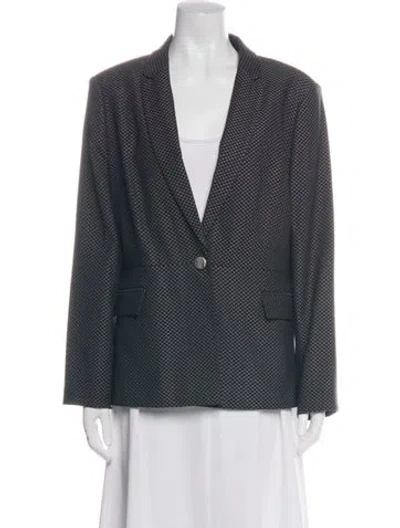 Pre-owned Ted Baker Patterned Blazer In Black