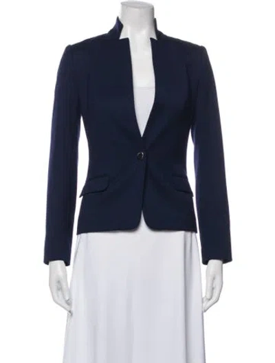 Pre-owned Ted Baker Patterned Blazer In Blue