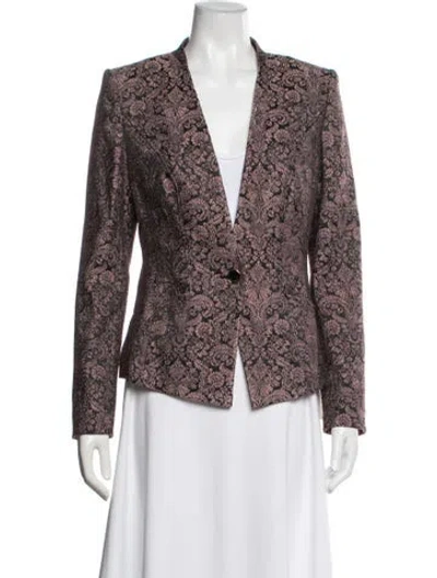 Pre-owned Ted Baker Patterned Blazer In Pink