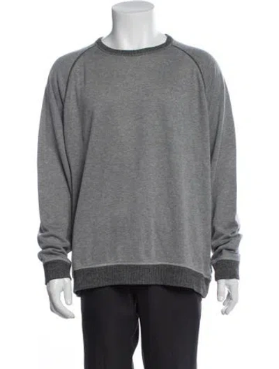 Pre-owned Ted Baker Patterned Crew Neck Pullover In Gray