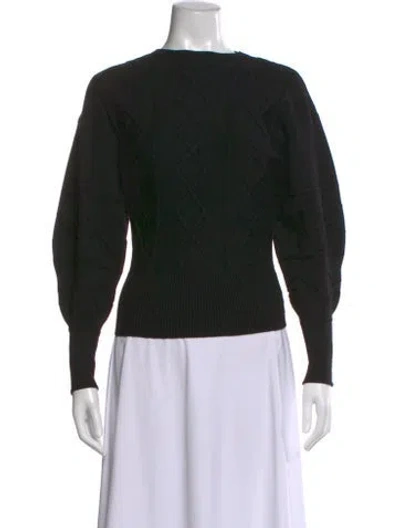 Pre-owned Ted Baker Patterned Crew Neck Sweater In Black