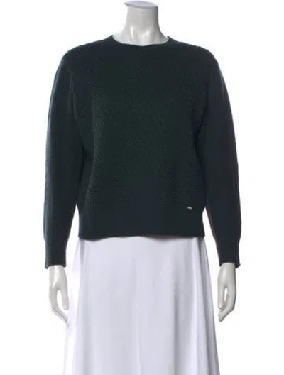Pre-owned Ted Baker Patterned Crew Neck Sweater In Green