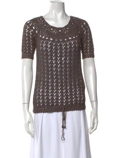 Pre-owned Ted Baker Patterned Crew Neck Sweater In Grey