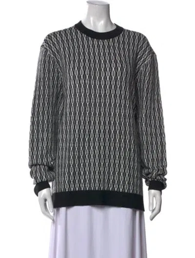 Pre-owned Ted Baker Patterned Crew Neck Sweater In Multicolor