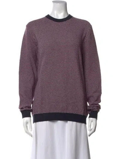 Pre-owned Ted Baker Patterned Crew Neck Sweater In Purple