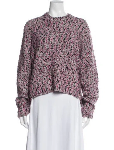 Pre-owned Ted Baker Patterned Crew Neck Sweater In Purple