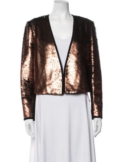 Pre-owned Ted Baker Patterned Evening Jacket In Brown/metallic