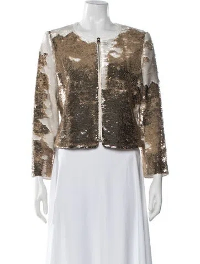 Pre-owned Ted Baker Patterned Evening Jacket In Neutral