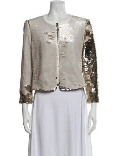 Pre-owned Ted Baker Patterned Evening Jacket In Neutrals