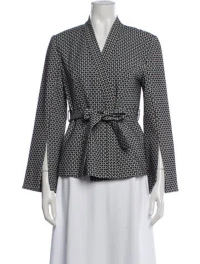 Pre-owned Ted Baker Patterned Jacket In Black