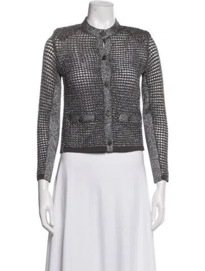 Pre-owned Ted Baker Patterned Jacket In Grey
