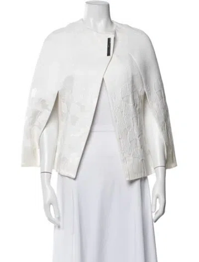 Pre-owned Ted Baker Patterned Jacket In White