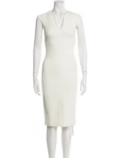 Pre-owned Ted Baker Patterned Knee-length Dress In Neutral