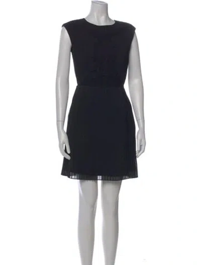 Pre-owned Ted Baker Patterned Mini Dress In Black