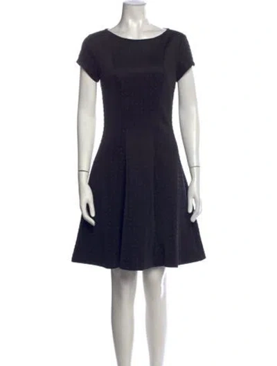 Pre-owned Ted Baker Patterned Mini Dress In Black