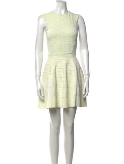 Pre-owned Ted Baker Patterned Mini Dress In Green