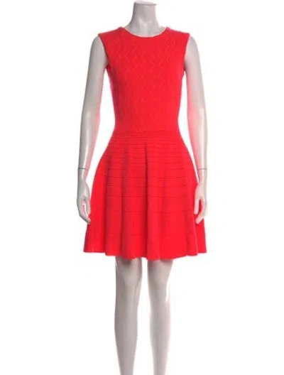 Pre-owned Ted Baker Patterned Mini Dress In Pink