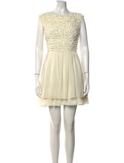 Pre-owned Ted Baker Patterned Mini Dress W/ Tags In Neutrals