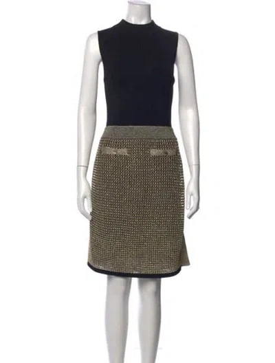 Pre-owned Ted Baker Patterned Mini Dress W/ Tags In White