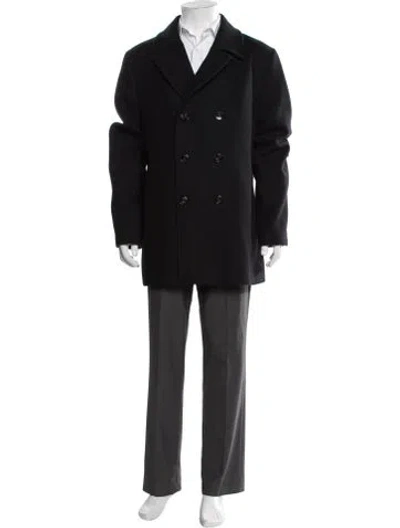 Pre-owned Ted Baker Peacoat In Black