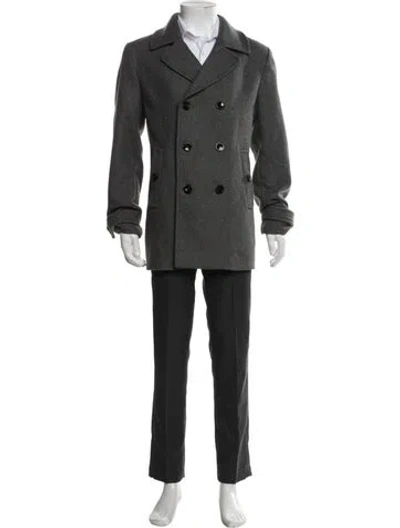 Pre-owned Ted Baker Peacoat In Grey