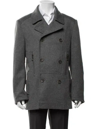 Pre-owned Ted Baker Peacoat In Grey