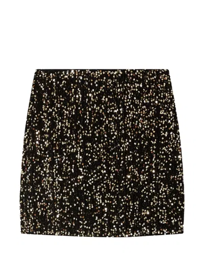 Ted Baker Pearsom Sequin-embellished Mini Skirt In Black