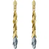 Ted Baker Pemia Petal Fringe Front/back Earrings In Gold Silver Tone
