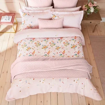 Ted Baker Peppermint 100% Cotton Sateen Comforter Set In Pink