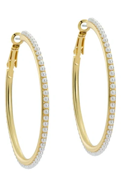 Ted Baker Perla Faux Pearl Hoop Earrings