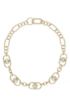 TED BAKER PERRIET IMITATION PEARL CHAIN STATEMENT NECKLACE