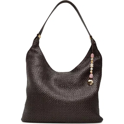 Ted Baker Perry Large Woven Tote In Dark Brown