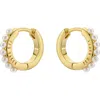 Ted Baker Persia Faux Pearl Huggie Earrings In Gold Tone Pearl
