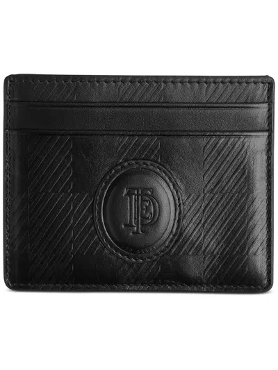 Ted Baker Perth Mens Embossed Leather Card Case In Black